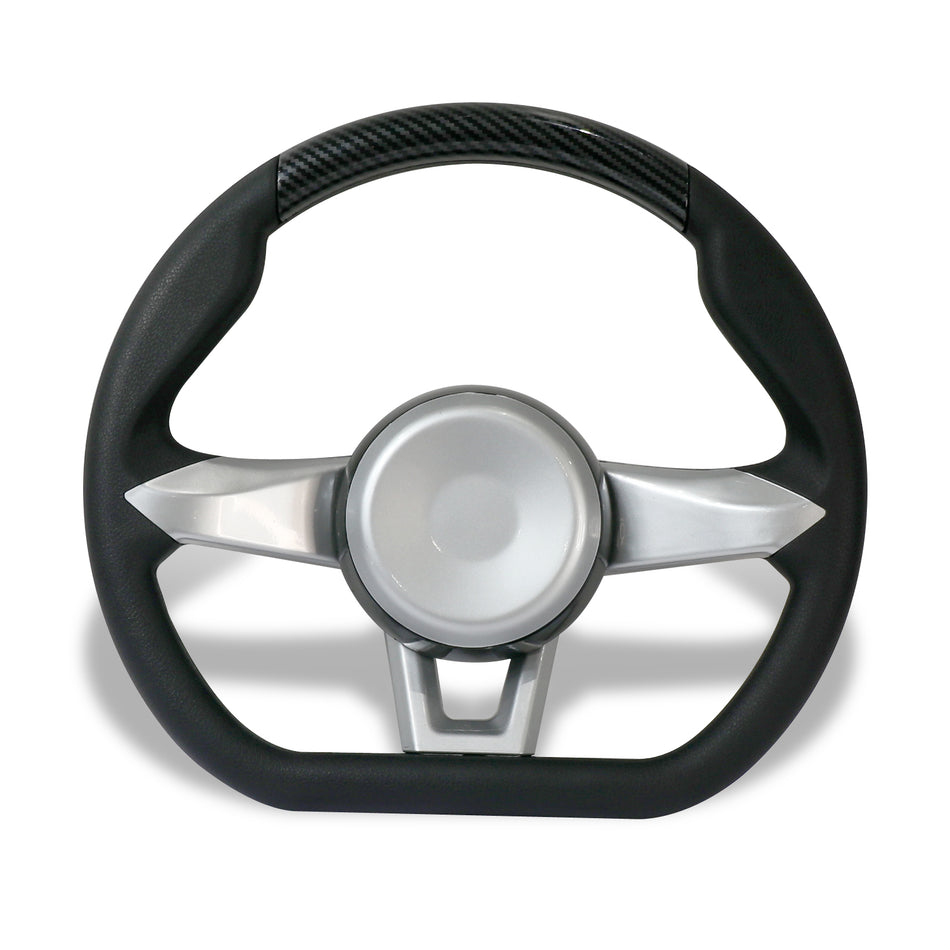 Chrome / Black Textured Steering Wheel [4 & 6 Seater] image 0